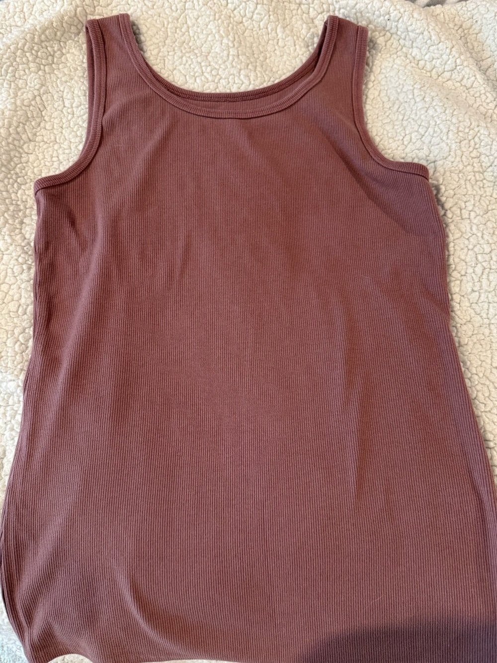 Women's No-Yank Rib Tank - Dusty Rose